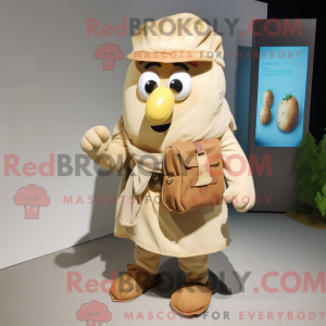 Mascot character of a Tan...