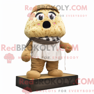 Mascot character of a Tan...