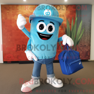 Mascot character of a Cyan...