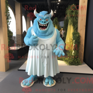 Mascot character of a Cyan...