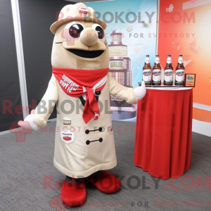 Mascot character of a Beige...