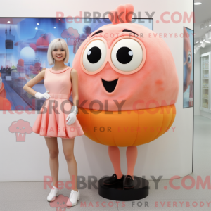 Mascot character of a Peach...