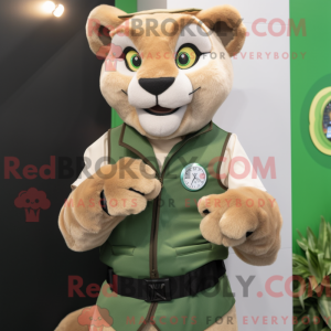 Mascot character of a Green...