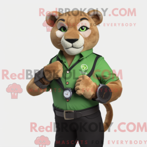 Mascot character of a Green...