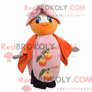 Maskot karakter af en Peach...