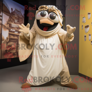 Mascot character of a Beige...