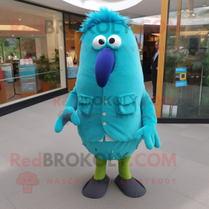 Turquoise Kiwi mascotte...