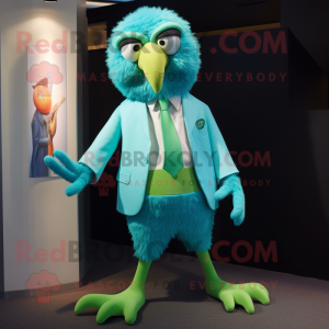 Turquoise Kiwi mascotte...