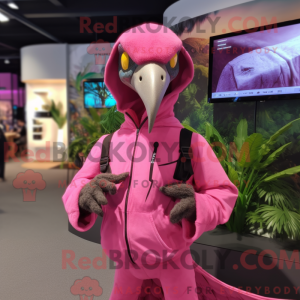 Maskotkarakter av en Pink...