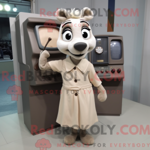 Mascot character of a Beige...