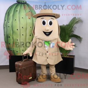 Maskotkarakter av en beżowy...