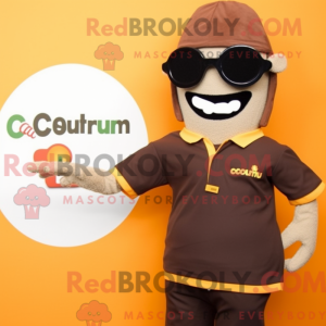 Mascot character of a Brown...