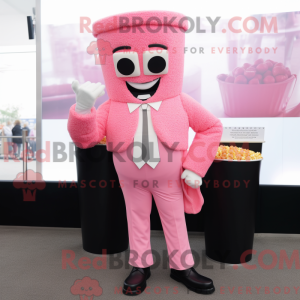 Mascot character of a Pink...