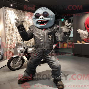 Mascot character of a Gray...