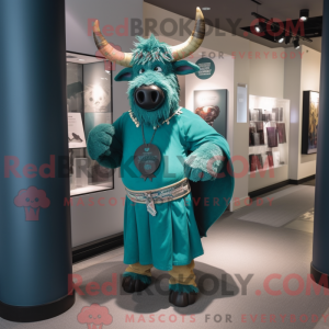 Mascot character of a Teal...