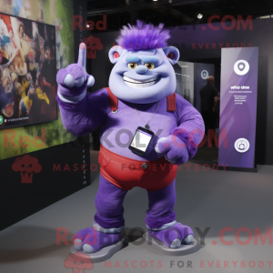 Postava maskota Purple Ogre...