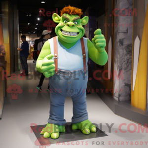 Máscara de personagem verde...