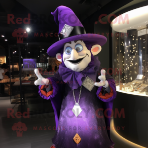 Purple Witch S Hat maskot...