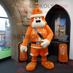 Postava maskota oranžového...