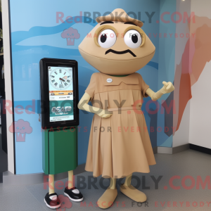 Mascot character of a Tan...