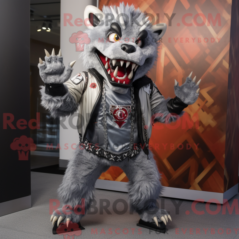 Característica de máscara de uma máscara de proteção com jatos de bomba e skjerf - Mascotes do diabo - RedBrokoly.com