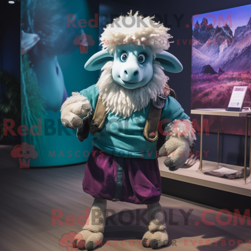 Fantasia de mascote de um Carneiro com bermuda e luvas - Ram mascotes - REBROKO_421493 - RedBrokoly.com