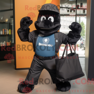 Maskotkarakter af en Black...