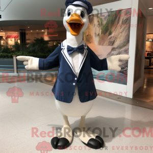 Mascot character of a Navy...