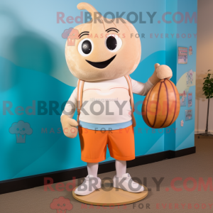 Mascot character of a Beige...