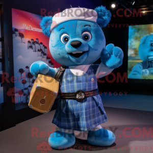 Mascot character of a Blue...