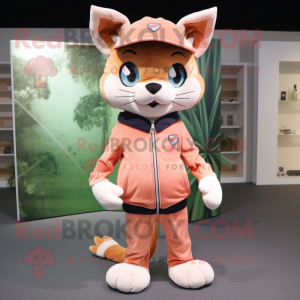 Peach Lynx maskot kostym...