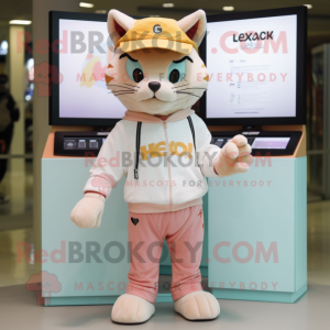 Peach Lynx maskot kostym...