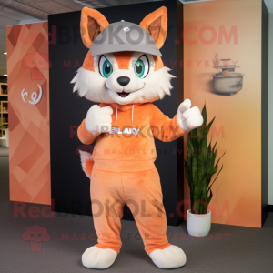 Peach Lynx maskot kostume...