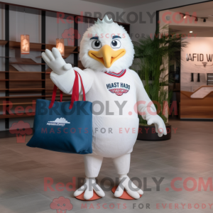 Mascot character of a White...