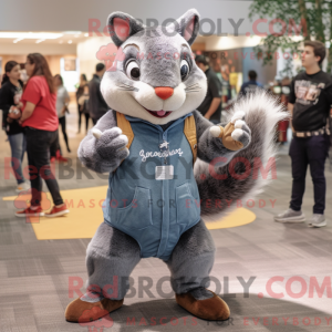 Maskot karakter af et gråt...