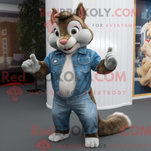 Maskot karakter af et gråt...