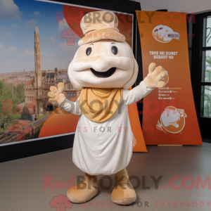 Mascot character of a Beige...