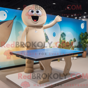 Mascot character of a Beige...