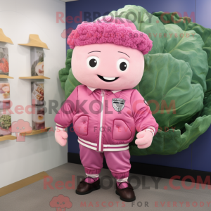 Mascot character of a Pink...