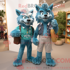 Mascot character of a Teal...