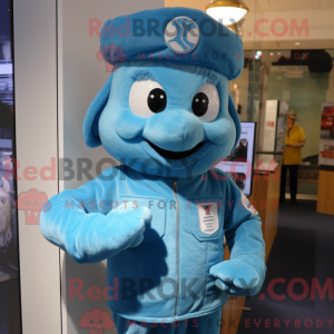 Mascot character of a Cyan...