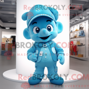 Mascot character of a Cyan...