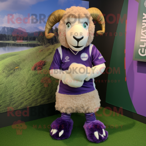 Lavender Ram maskot drakt...