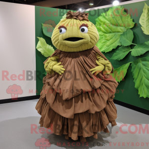 Mascot character of a Brown...
