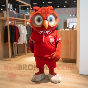 Red Owl maskot kostume...