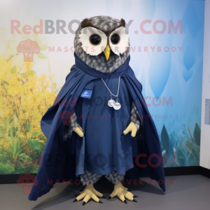 Navy Owl maskot kostume...