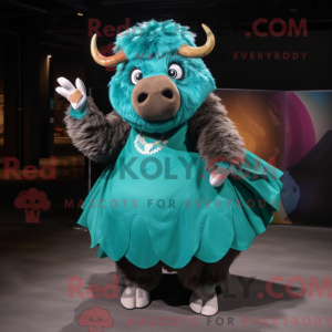 Postava maskota Teal Bison...