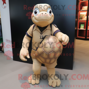 Postava maskota Tan Turtle...