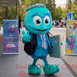 Postava maskota Teal Candy...