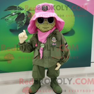 Mascot character of a Pink...